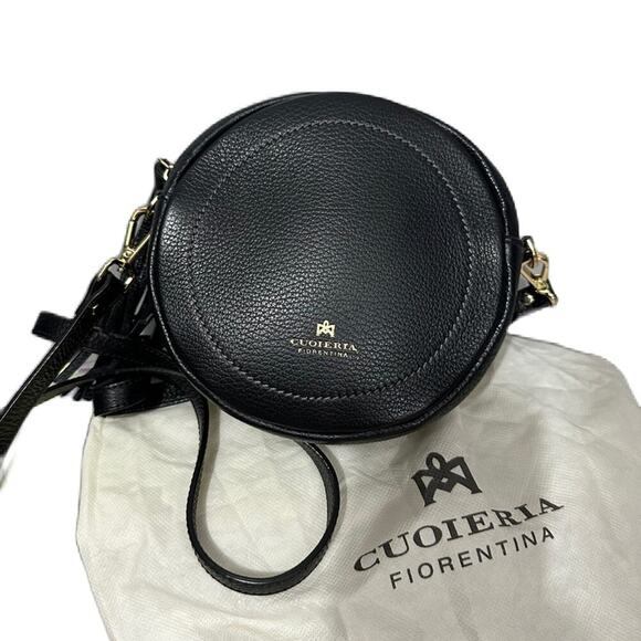 Cuoieria Fiorentina Handbags - Like new Cuoieria Fiorentina Black Crossbody Bag Belt Fanny Pack